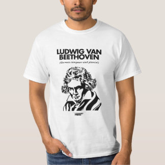 Ludwig Van Beethoven vitT-tröja Tee Shirt