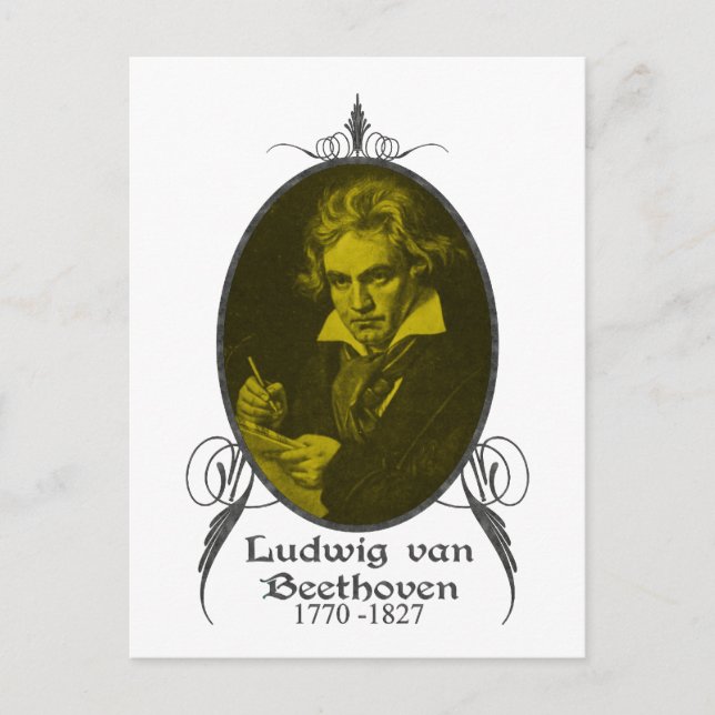 Ludwig van Beethoven Vykort (Framsida)