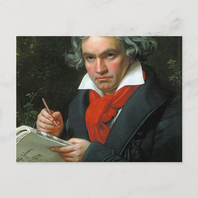 Ludwig Van Beethoven Vykort (Framsida)