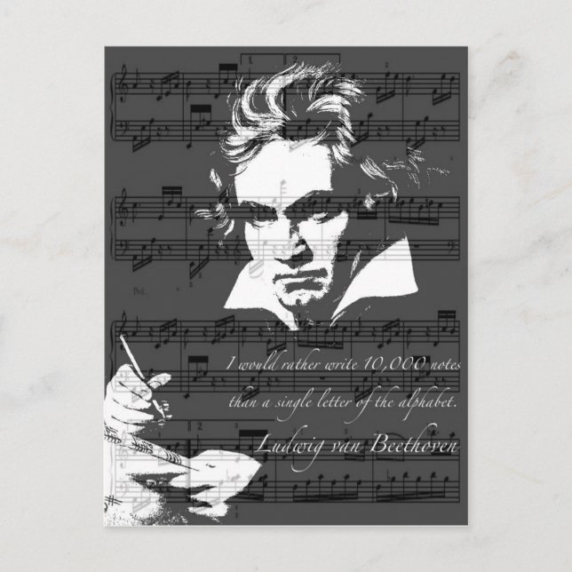 Ludwig Van Beethoven Vykort (Framsida)
