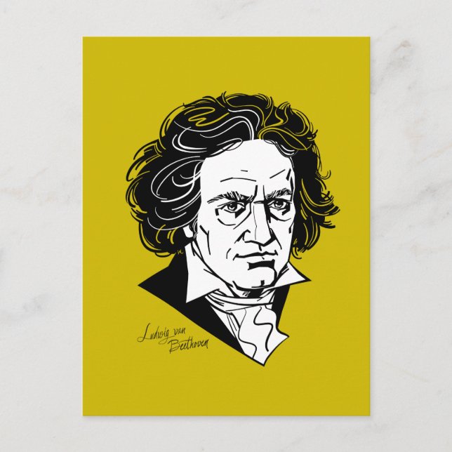 Ludwig van Beethoven Vykort (Framsida)