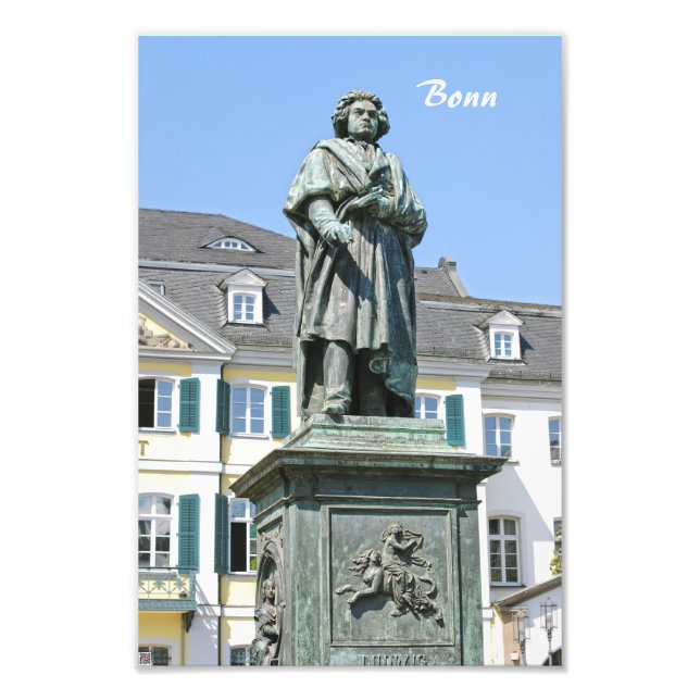Ludwig van Beethovens monument i Bonn Fototryck (Framsidan)