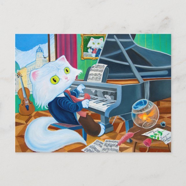 "Ludwig van Caathoven" vykort (Framsida)