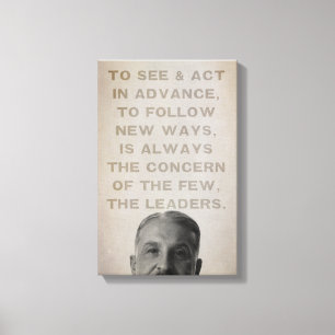 Ludwig von Mises Ledare sträckt kanvastryck