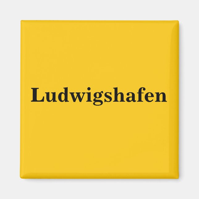 Ludwigshafen  Magnet Schild Gold Gleb (Framsidan)