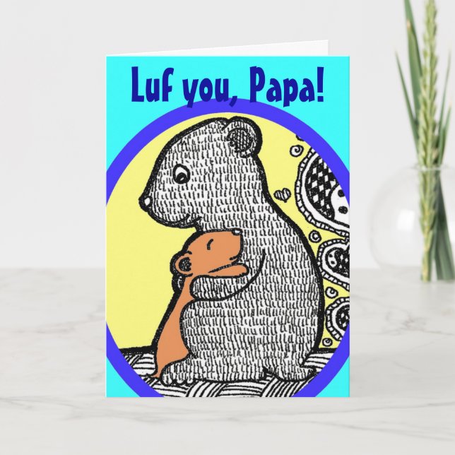 Luf you, Pappa-Fars dag-kort Kort (Framsida)