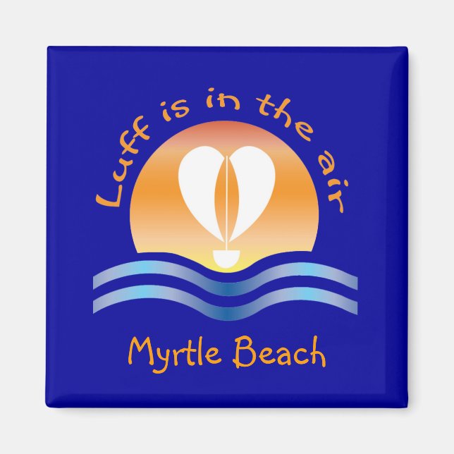 Luffers Sunset_Luff är i luft Myrtle Beach Magnet (Framsidan)