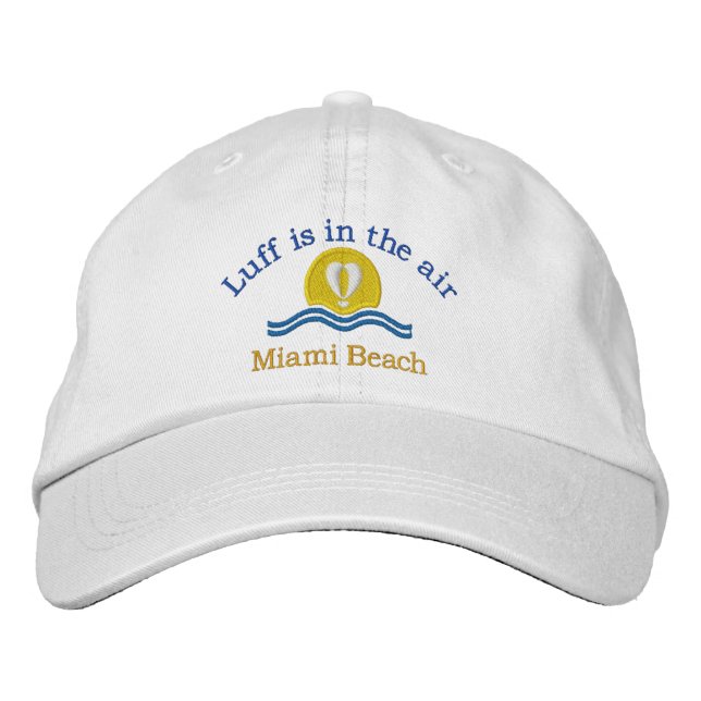 Luffers Sunset_Luff finns i luft Miami Beach Broderad Keps (Framsida)