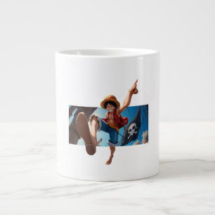 Luffy och piraten jumbo mugg