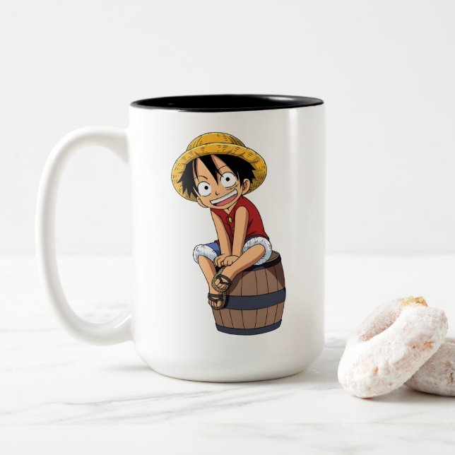 Luffy One Piece Mug Två-Tonad Mugg (Med munk)