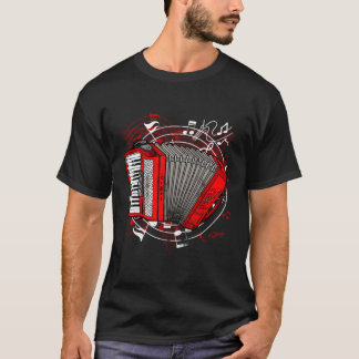 Luft Accordion Färg Music Instrut Accordion T Shirt