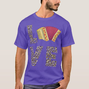 Luft Accordion Kärlek Accordionist Polka Älskare M T Shirt