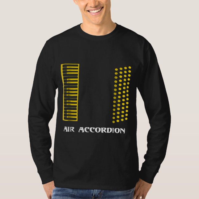 Luft Accordion Music Player Band T Shirt (Framsida)