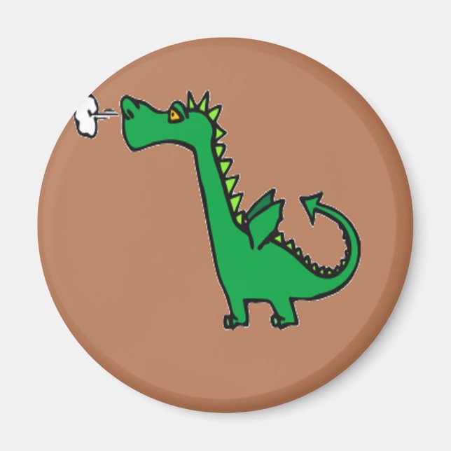 Luft andningsdrake för grönt magnet (Framsidan)