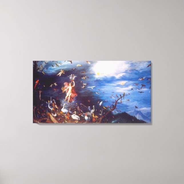 Luft, av Jan Brueghel den äldre Canvastryck (Framsida)