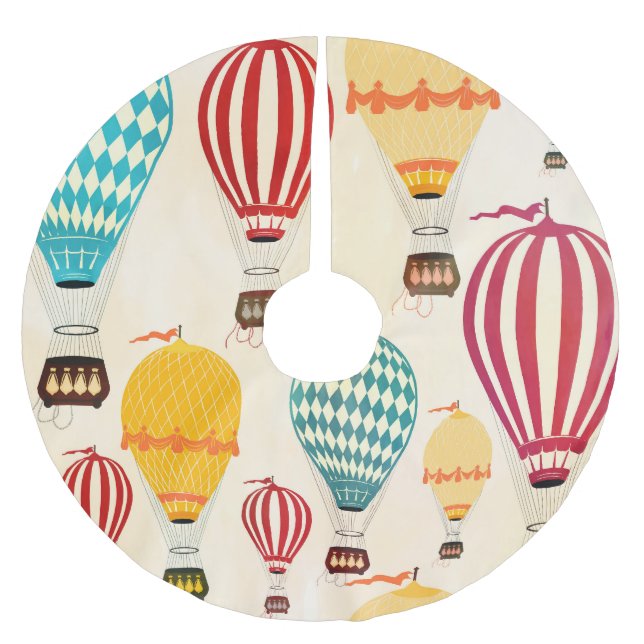 Luft-ballong: lekfull mönster-design. julgransmatta borstad polyester (Framsidan)