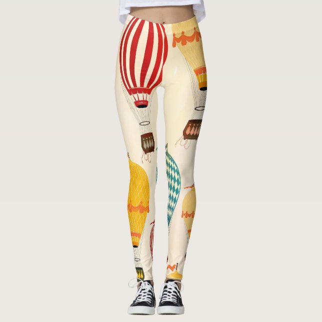 Luft-ballong: lekfull mönster-design. leggings (Framsida)