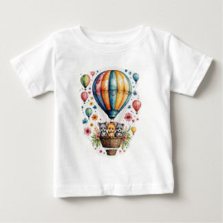 Luft-ballong med djur söt t shirt