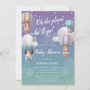 luft-ballongdjur Baby Shower per e-postinbjudan