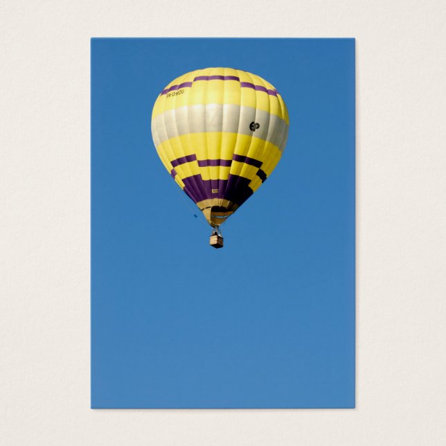 Luft-ballongen i blå himmel visitkort (Framsidan)
