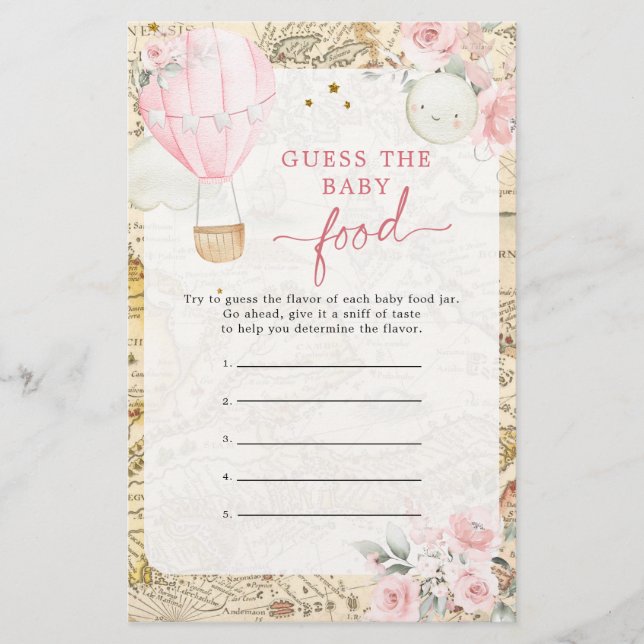 Luft Balloon är inte Onerderful Gissa Baby mat (Framsida)