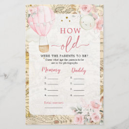 Luft Balloon är inte onervös hur gamla föräldrar