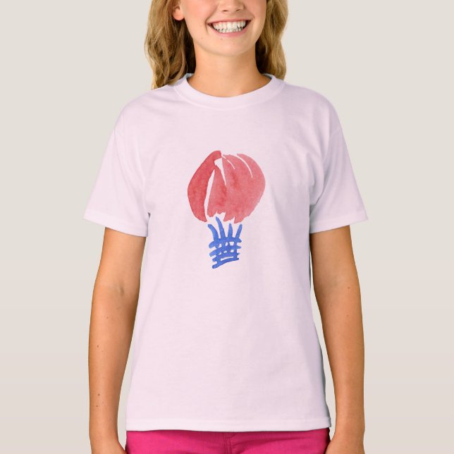 Luft Balloon Girls' Jersey V-Nacke T-Shirt (Framsida)