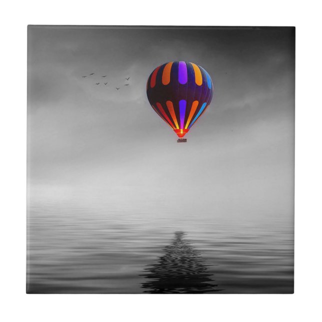 Luft Balloon Porträtt Kakelplatta (Framsidan)