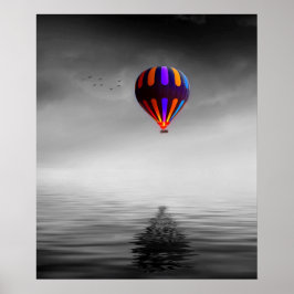 Luft Balloon Porträtt Poster