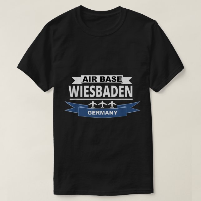 Luft Base Wiesbaden Tyskland US Luft Force T Shirt (Design framsida)