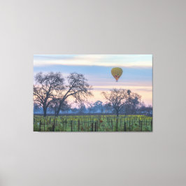 Luft Blegon över Vineyard Canvastryck