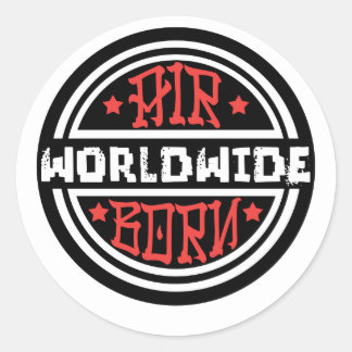 LUFT BORN WORLD WIDE STICKER RUNT KLISTERMÄRKE