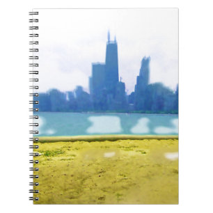Luft Brushed Chicago Anteckningsbok Med Spiral