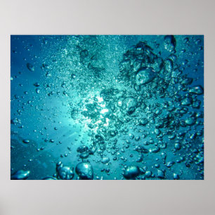 luft-bubbles-230014 VATTEN BUBBLES OCEAN UNDERVATT Poster