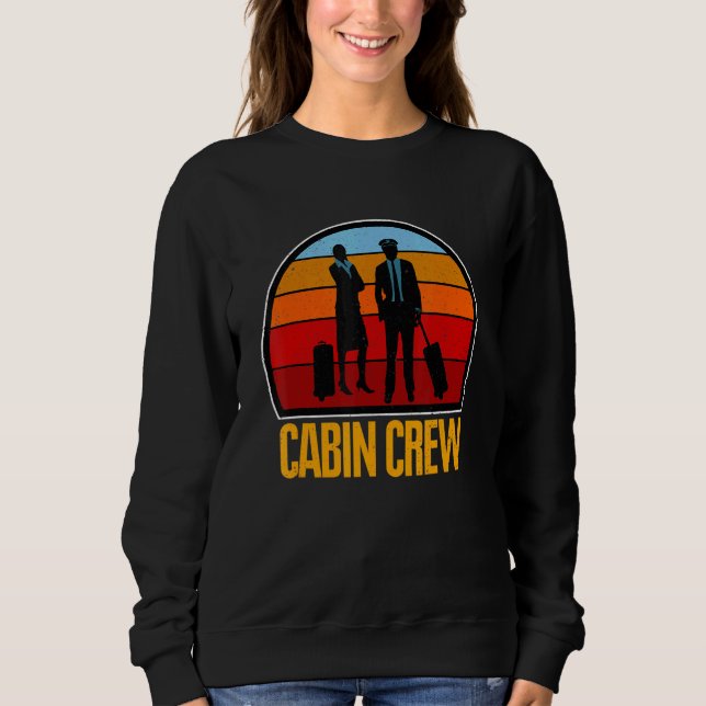 Luft Cabin Crew Stewardess Steward T Shirt (Framsida)