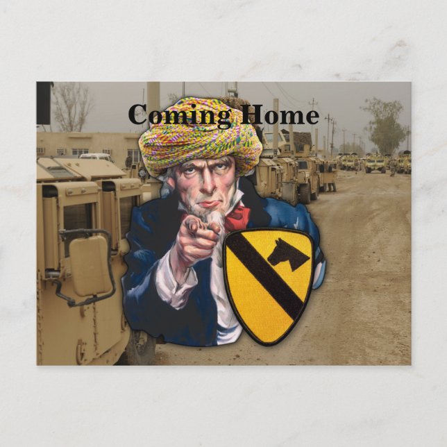 Luft cav 1st cavalry division iraq plåster vykort (Framsida)