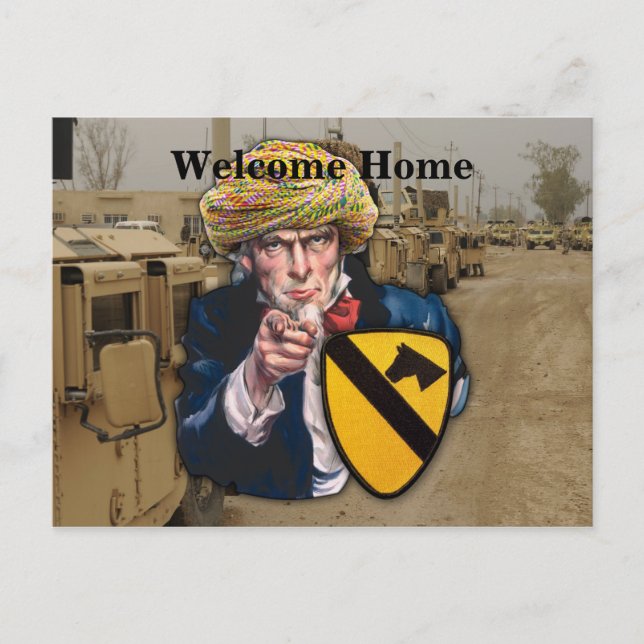 Luft cav 1st cavalry division iraq plåster vykort (Framsida)