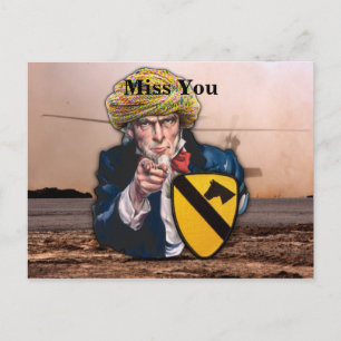Luft cav 1st cavalry division iraq plåster vykort