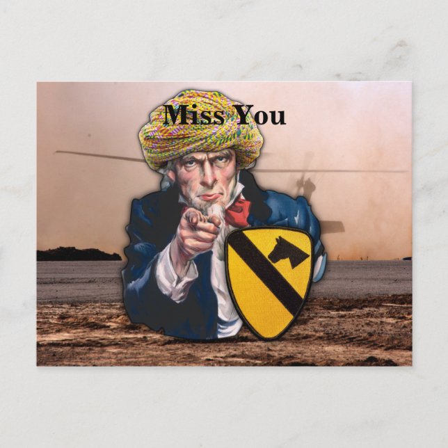 Luft cav 1st cavalry division iraq plåster vykort (Framsida)