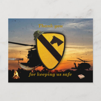 Luft cavalry fort huva veterans veterinär patch vykort