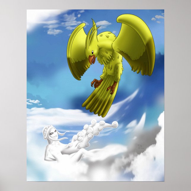 Luft Element och Fågel Poster (Framsidan)