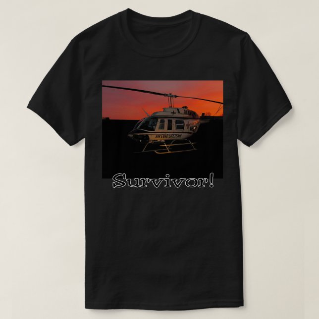 Luft Evac HelicopterSurvivor T Shirt (Design framsida)
