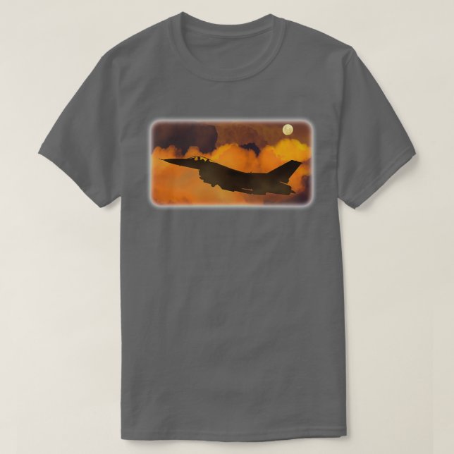 Luft Flygplan Fighter Falcon Jet Fighter Krig Flyg T Shirt (Design framsida)