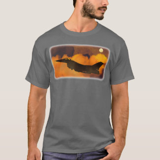Luft Flygplan Fighter Falcon Jet Fighter Krig Flyg T Shirt