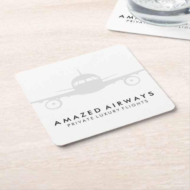 Luft Flygplan | Flygningar Underlägg Papper Kvadrat (Vinklad)