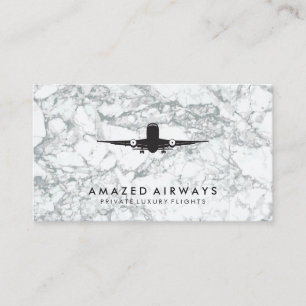 Luft Flygplan Ta av Marble Luxury Flight Visitkort