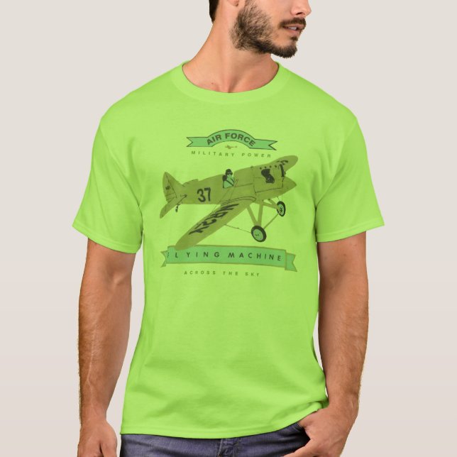 Luft-flygplan Tee Shirt (Framsida)