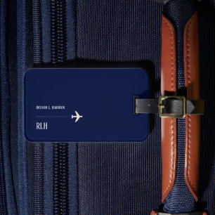Luft Flygplan Travel Discreet Classy Mörk blått Bagagebricka