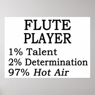 Luft för flöjtspelarehett poster