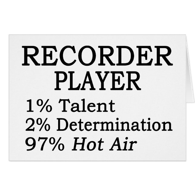 Luft för registreringsapparatspelarehett hälsningskort (Framsidan Horizontal)